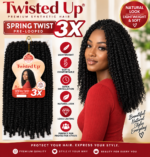 Spring Twist Hair Twisted Up 3X Spring Twist Pre-Looped Braiding Hair – Natural Protective Style